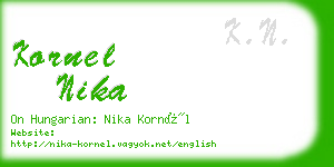 kornel nika business card